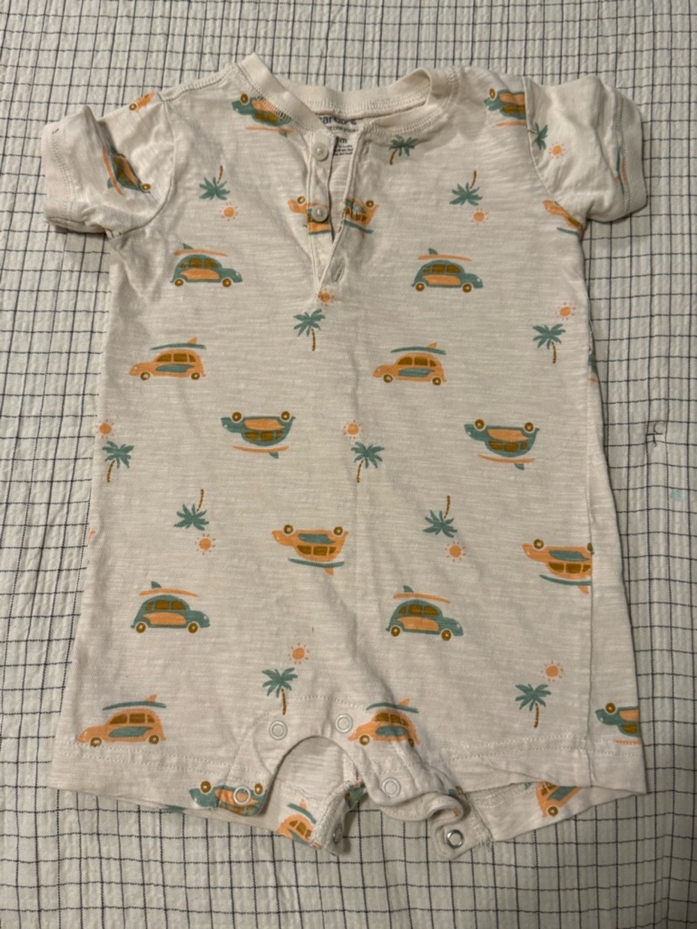 Three Cat & Jack Toddler Matching Short & Tee sets & Carters Henley Romper 18mo - Picture 5 of 5